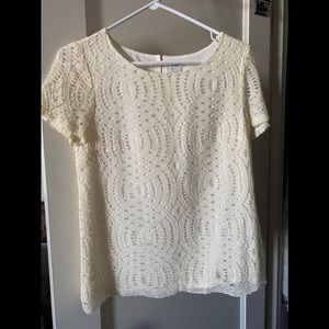 Cream lace top